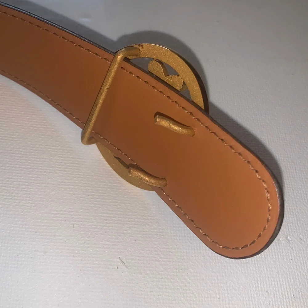 Hermès belt vintage metal and leather